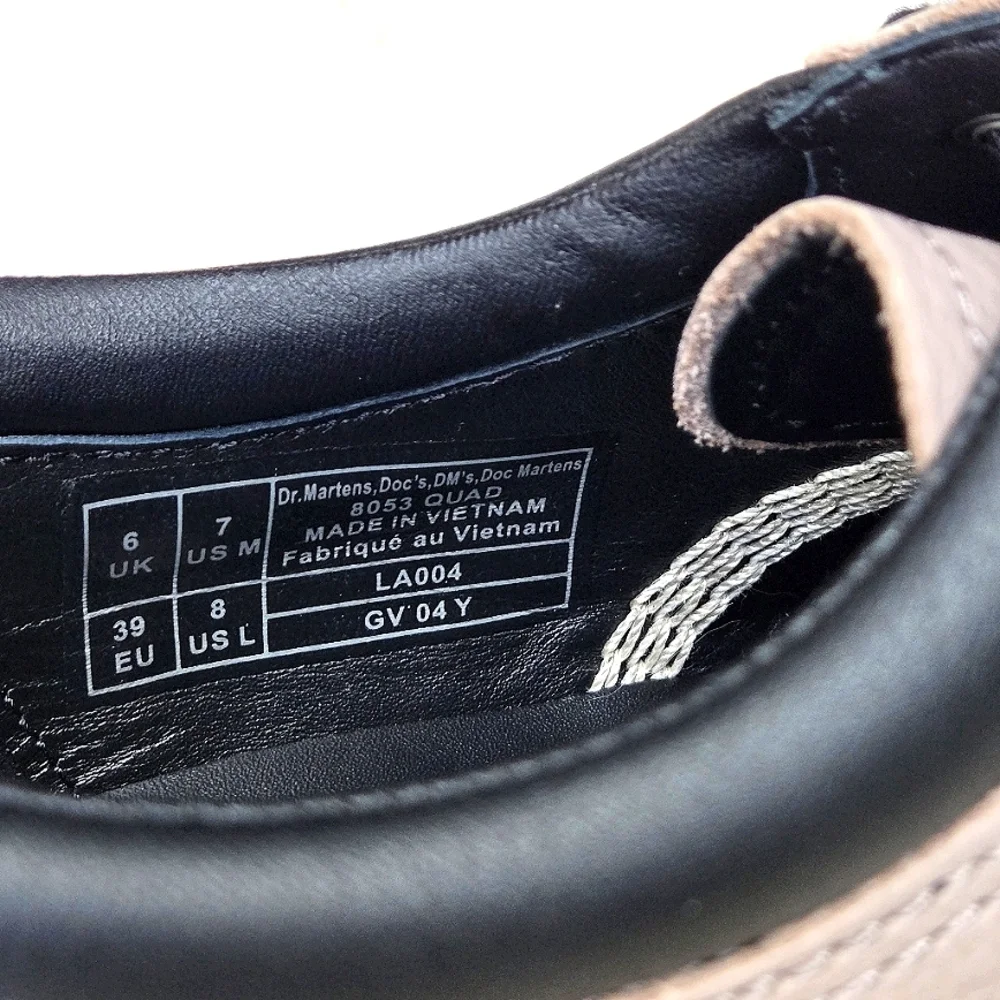 Dr. Martens 8053 Pisa Leather Platform Casual Oxford Shoes Vintage Taupe NEW - Picture 5 of 6